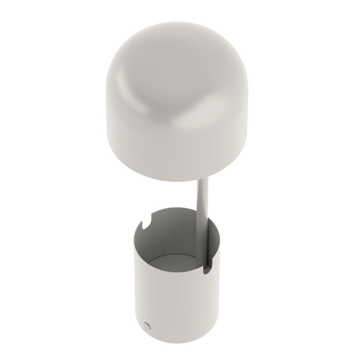 AKKU-TISCHLEUCHTE - Eisen - Beige, Metall (13/13/37cm) - home24