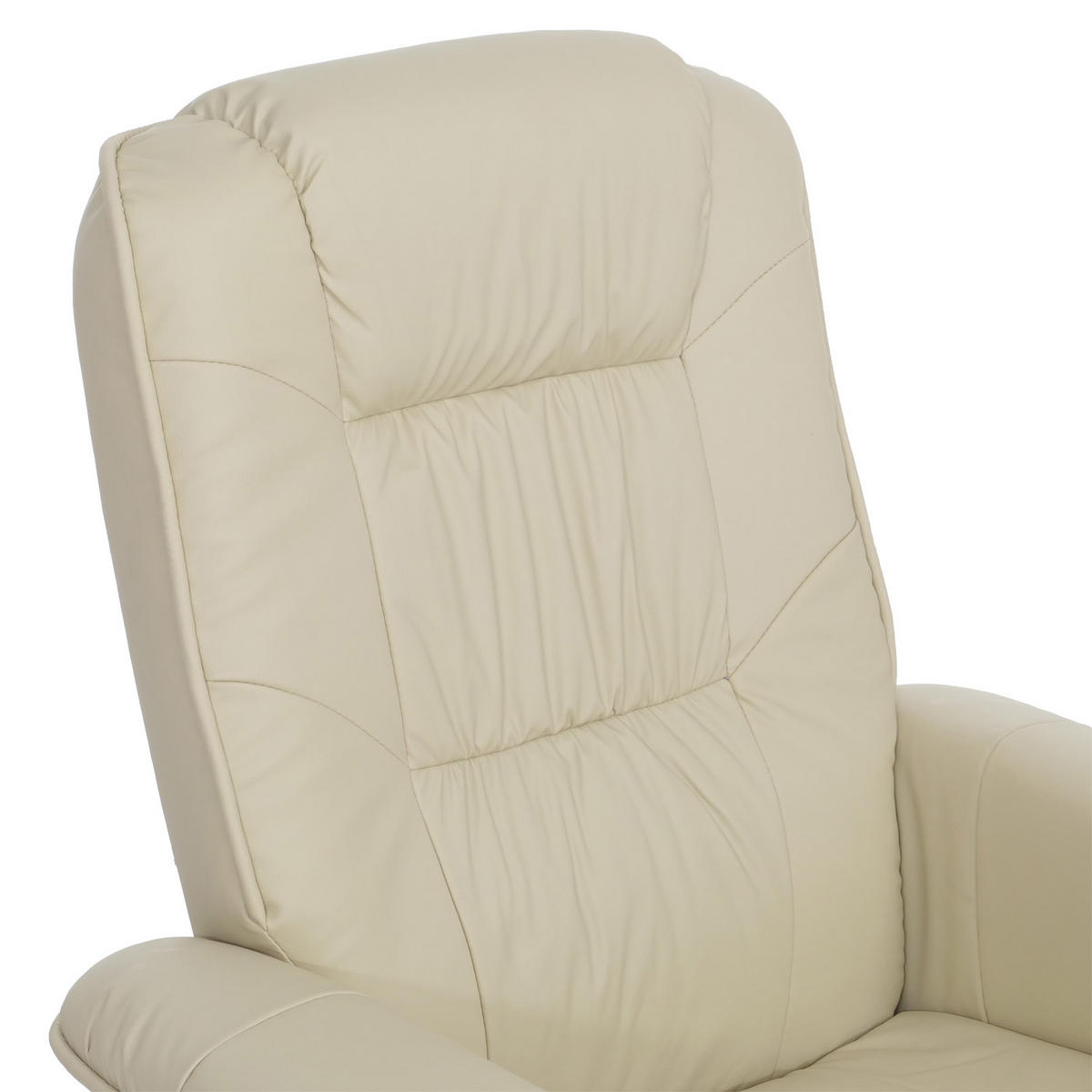 RELAXAČNÉ kreslo so stoličkou, béžové - béžová, textil (80/100/105cm) - MCW