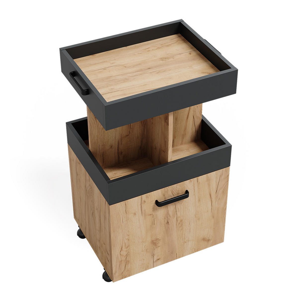 PŘESOUVÁNÍ SKŘÍŇ Zlatý mocný dub - medově dubová/antracitová, kompozitní dřevo (50/88.6/41cm) - Vicco