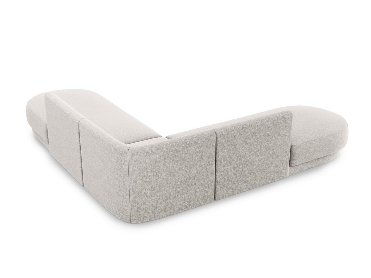 WENDBARES-ECKSOFA Miley aus Chenille-Stoff hellgrau 5 Sitzplätze - Hellgrau, Textil (248/248cm) - Micadoni