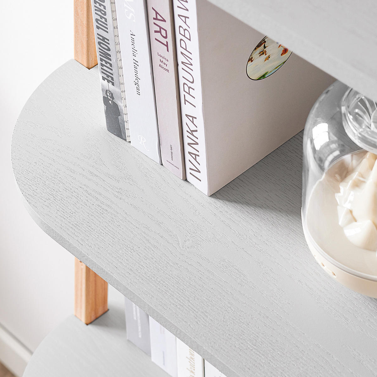 BÜCHERREGAL Grau-Natur - Naturfarben/Grau, Holz/Holzwerkstoff (65/169/39cm) - SoBuy