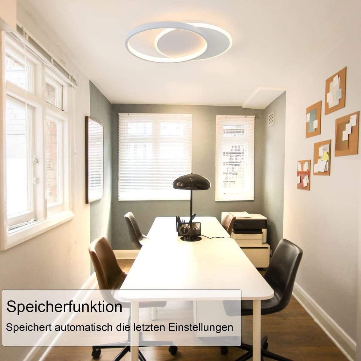 LED-DECKENLEUCHTE Gemini 41/30/6 cm - Weiß, Metall (41/30/6cm) - Nettlife