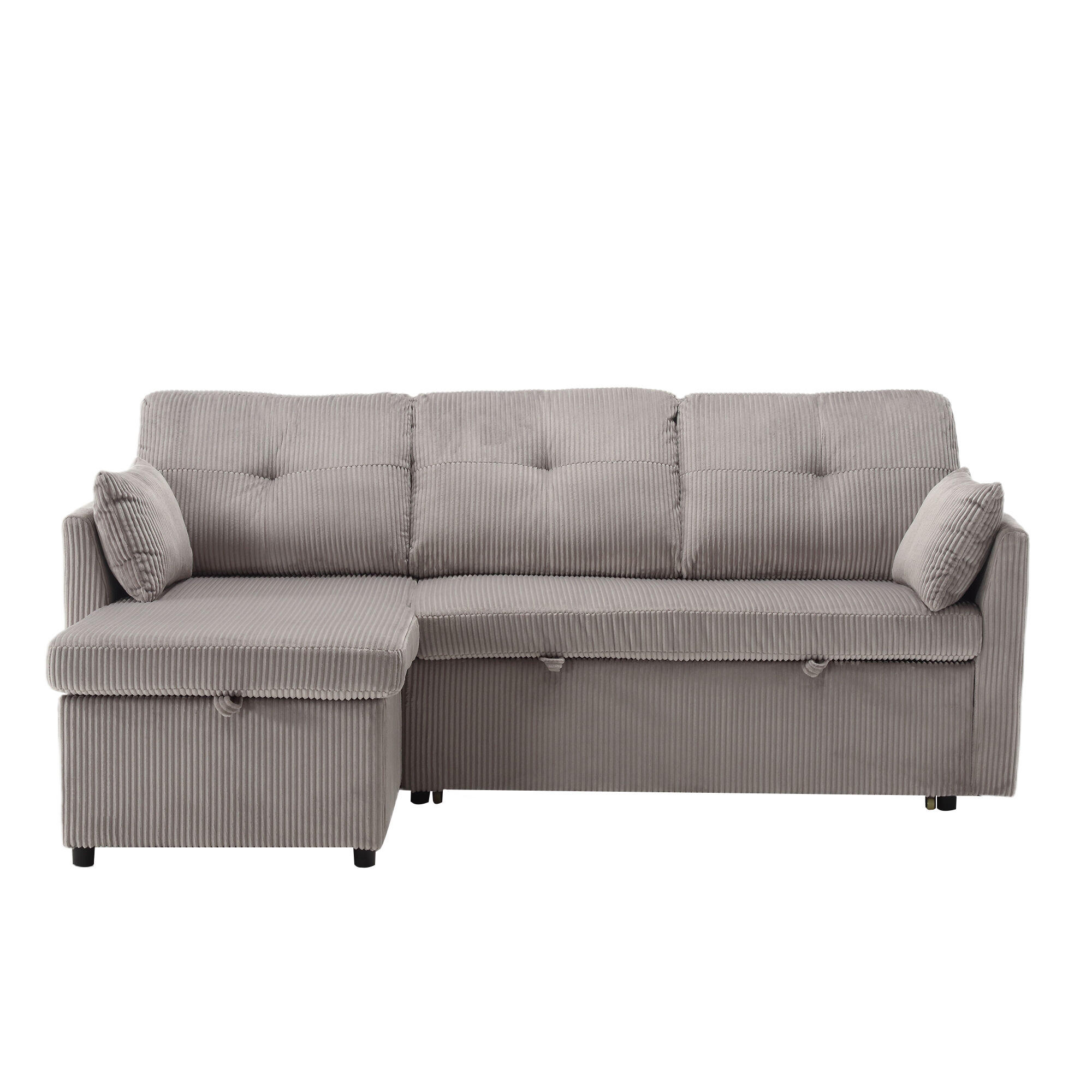 Wishdor Eckschlafsofa Hellgrau 206x108 cm