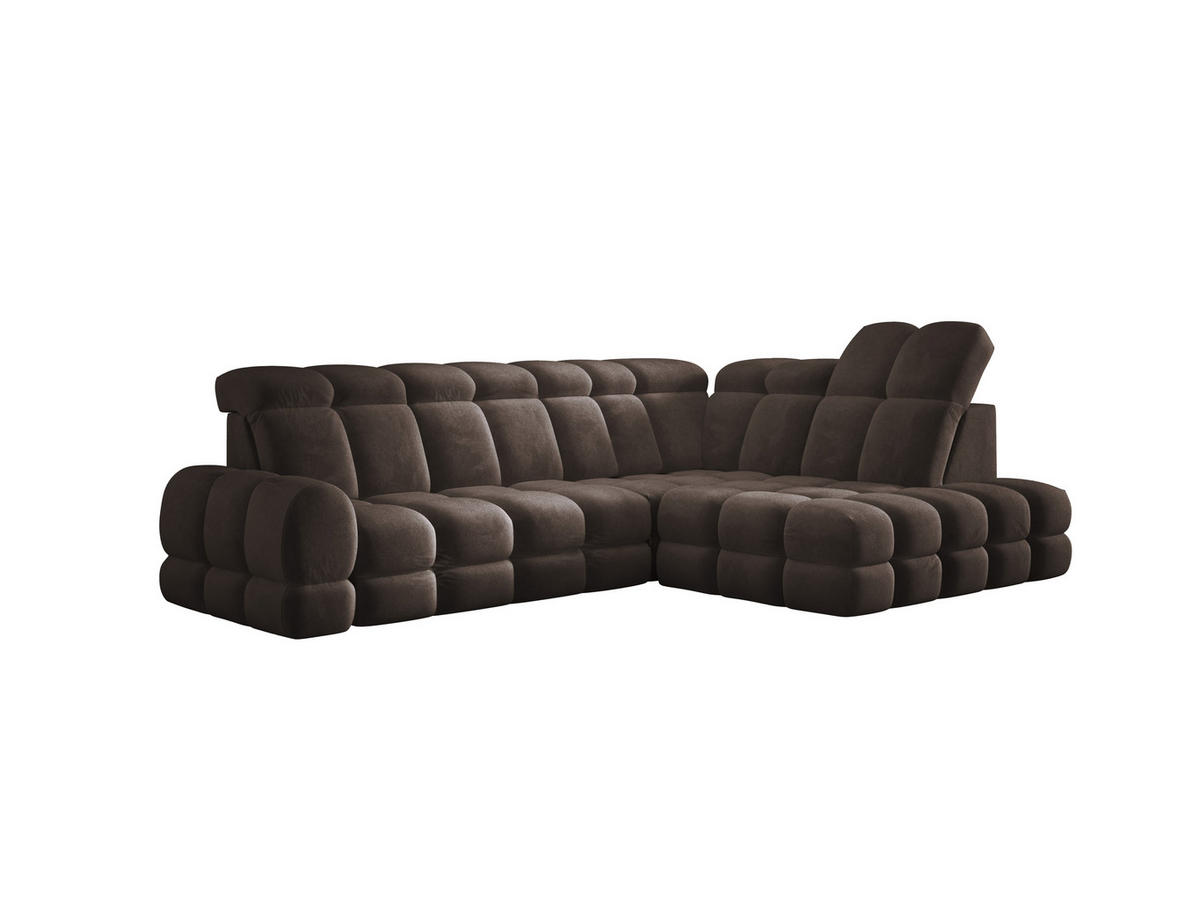ECKSOFA TOLLO Salvador-stoff L-form 302x217x105 cm grau - Hellgrau, Holz/Textil (217/302cm) - DomoHome