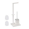 WC-SET - bijela, metal/plastika (20/67.5/15.5cm) - Relaxdays