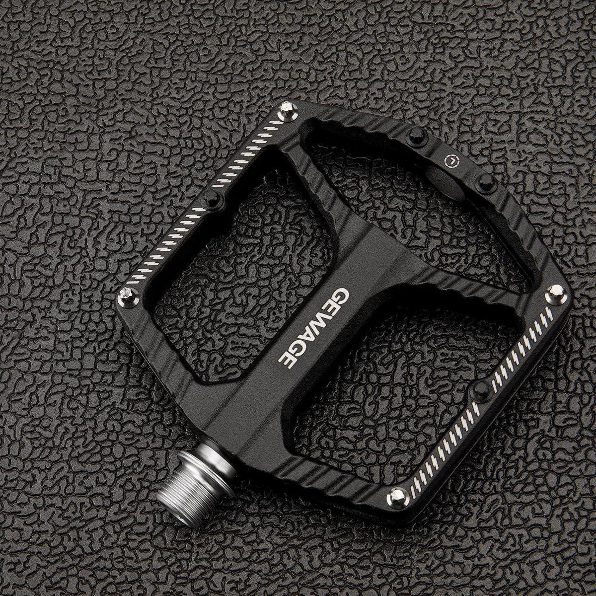 FAHRRADPEDALE MTB Aluminiumdruckguss mit 16 Pins Schwarz - Schwarz, Metall (11/1.5/11.5cm)