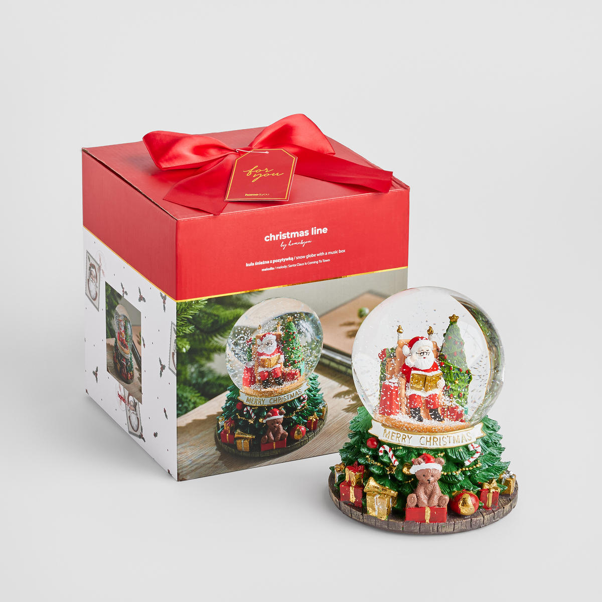 SCHNEEBALL Mit Spieluhr Frostington - Grün, Glas (15/17/15cm) - home&you