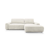 ECKSOFA Cordina Weiß, mit Schlaffunktion und Bettzeugbehälter, rechte seite - Weiß, Holzwerkstoff (264/162cm) - Bettso