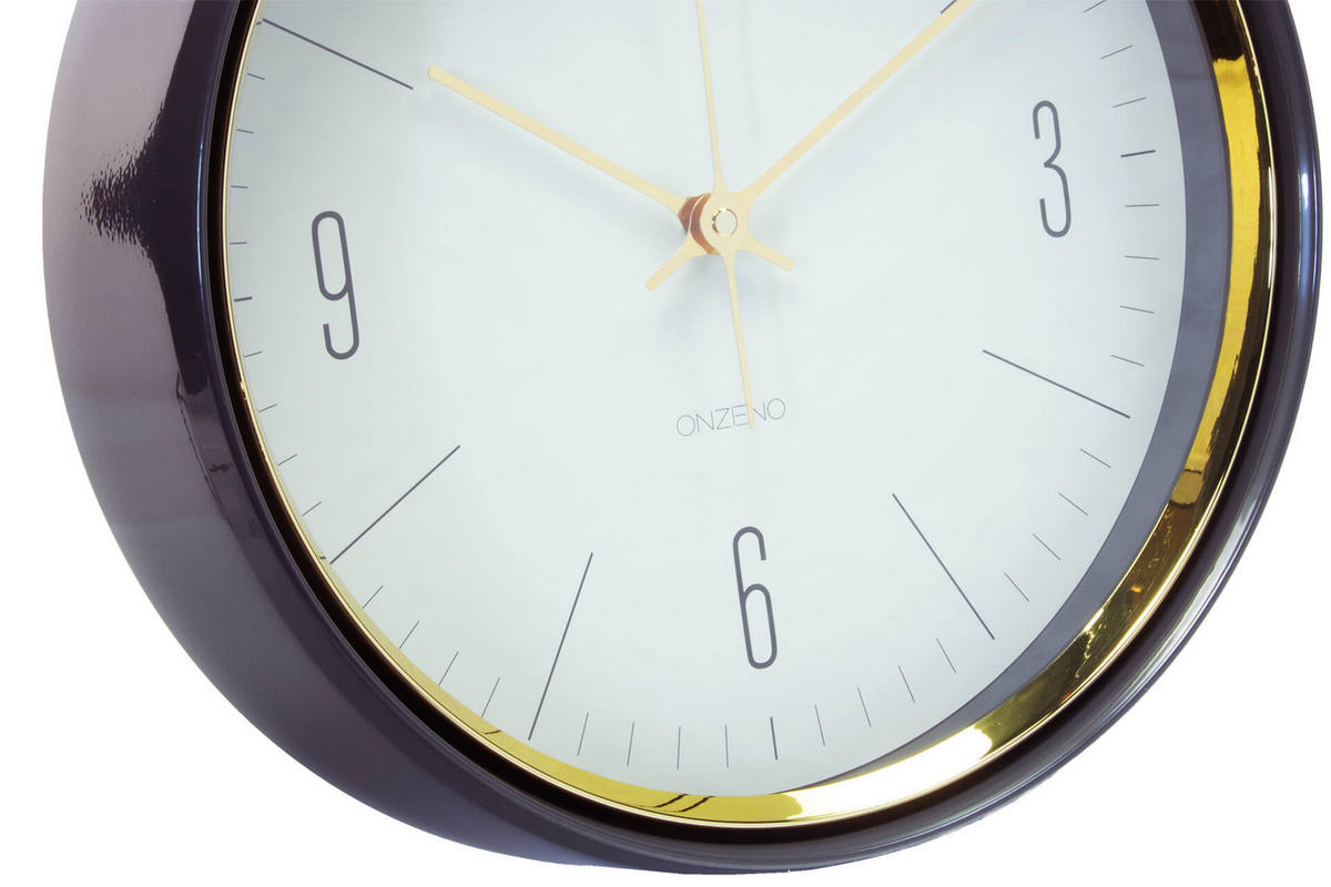WANDUHR Design Weiß 33/33 cm - Weiß, Glas (1.24/32.7/5cm) - ONZENO