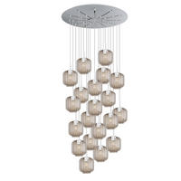 GALERIELEUCHTE Velo 20-flammig Klar Ø 20cm - Klar/Weiß, Glas (20/20/20cm) - s.luce