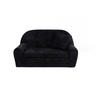 MINI-SOFA David - Ausklappbares Kindersofa aus Teddystoff in schwarz - Schwarz, Textil (78/45/40cm) - Fortisline