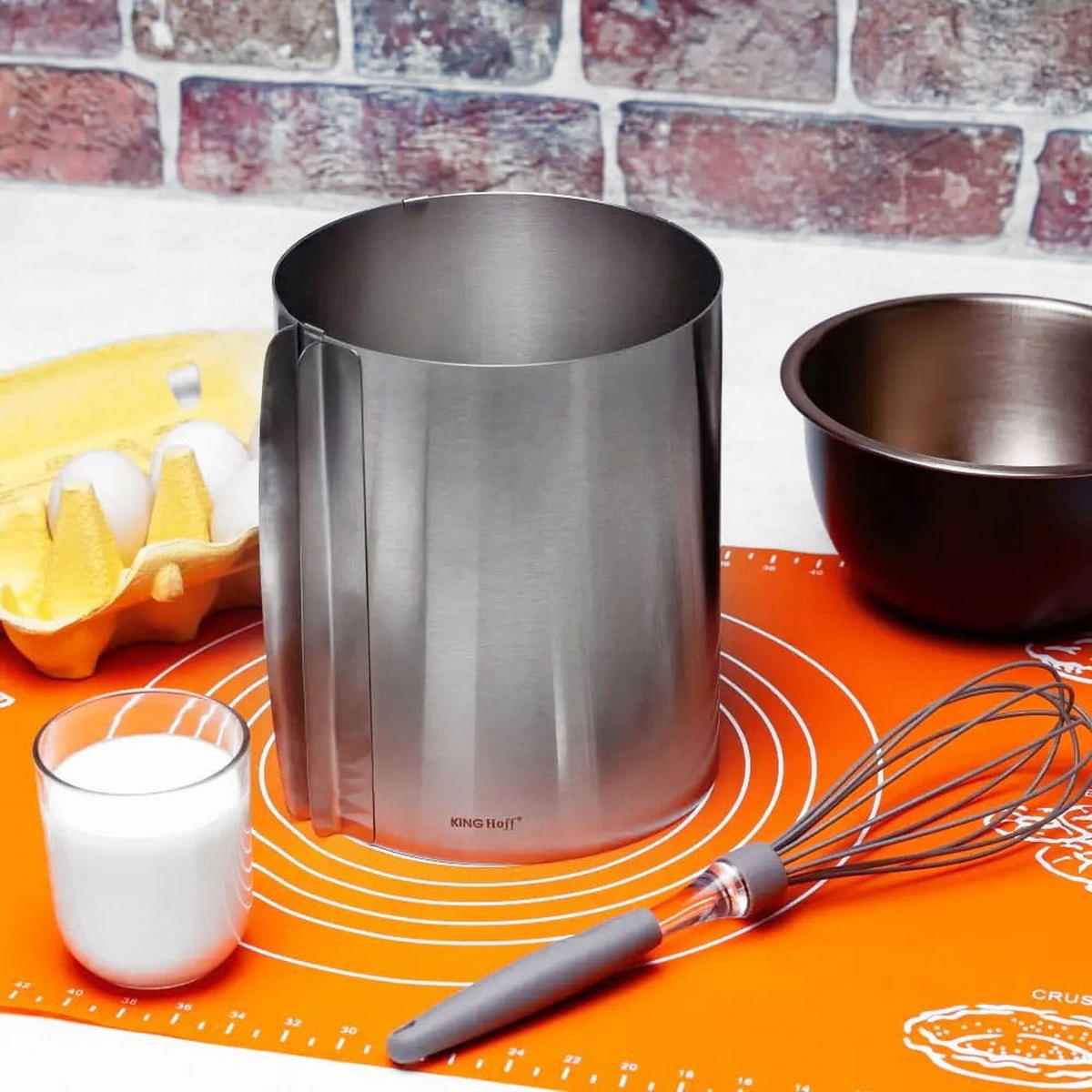 TORTENRING Silber 16/16/20 cm KH1794 - Silberfarben, Metall (16/20/16cm) - Kinghoff 