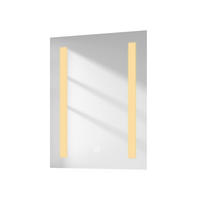 BADSPIEGEL mit Antibeschlag Beleuchtung Rechteckig 60/45 cm - Weiß, Glas (45/3/60cm) - EMKE