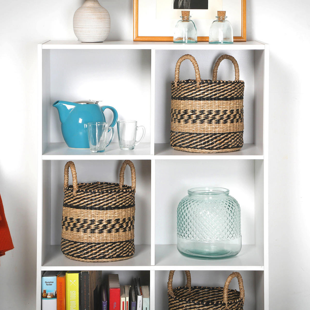 REGAL mit 6 Fächern - H91,5 x L61,5 cm - Weiß, Holzwerkstoff (29.5/91.5/61.5cm) - Calicosy