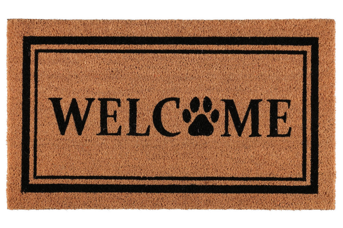 FUSSMATTE Paw 45/75 cm - Braun, Naturmaterialien (75/45cm)