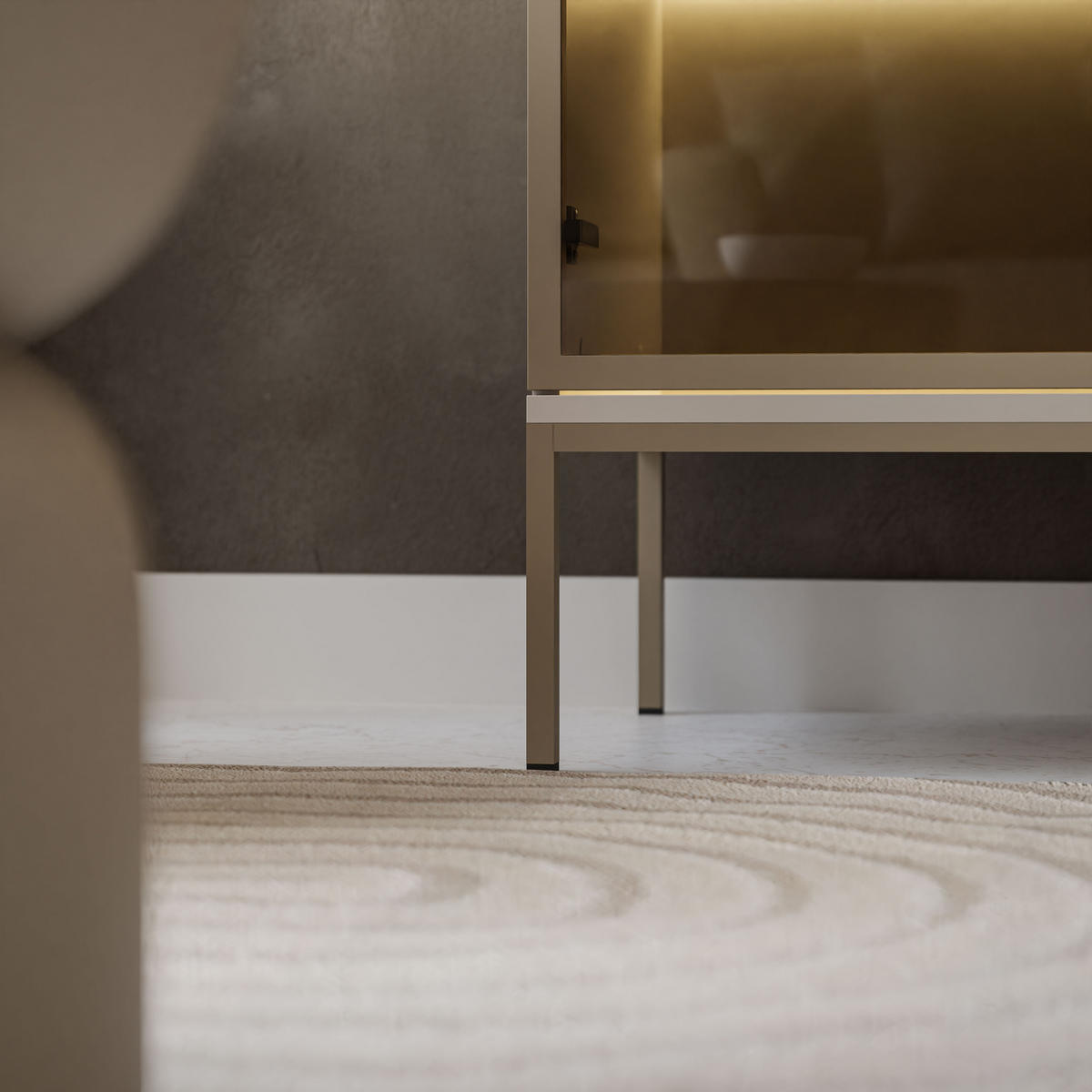 KOMMODE ECLIPSE K104 mit Beleuchtung,KASCHMIR - Kaschmir, Holzwerkstoff (104/83/39cm) - Lookway