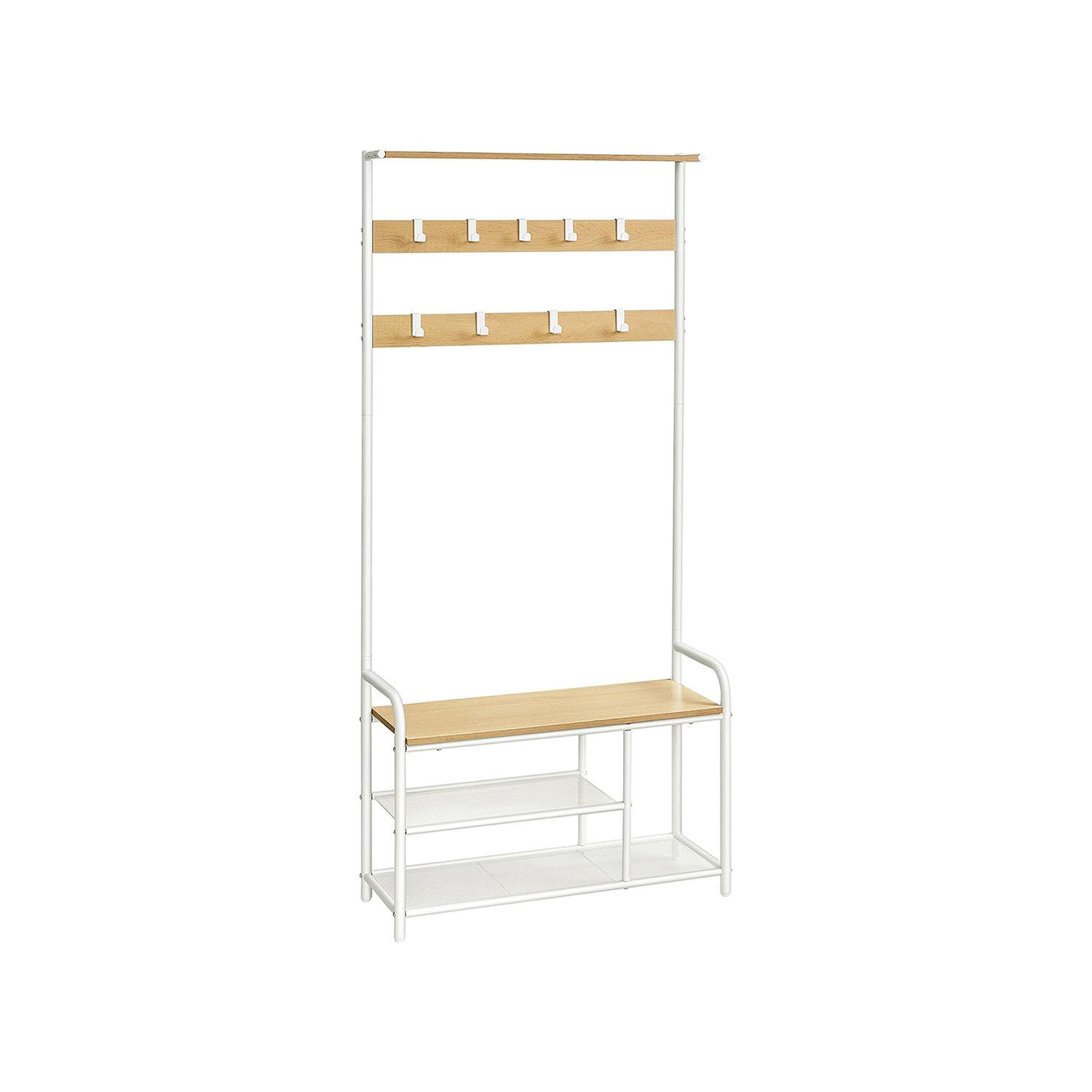 GARDEROBENSTÄNDER OSLO - Weiß, Holzwerkstoff (85/180.5/30cm) - Hansiro