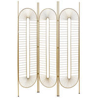 SEPARATOR DE CAMERĂ 3 piese auriu 135 cm 170 cm Noale - auriu, metal (135/170/1cm) - Beliani