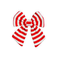 LAALU WEIHNACHTSBAUMSCHMUCK Fliege mit roten und weißen Streifen 20 cm - Rot/Weiß, Kunststoff/Textil (7/25/25cm) - LAALU