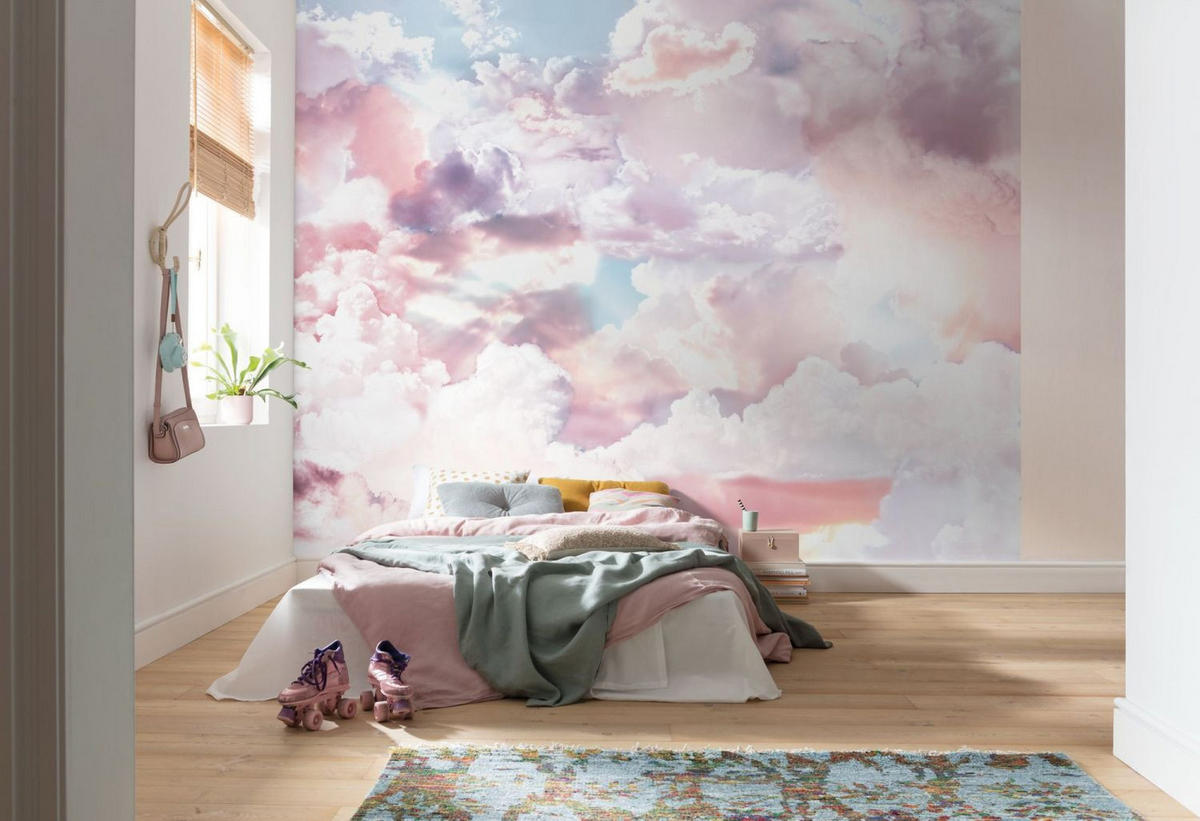 FOTOTAPETE Wolken 300 x 250 cm - Pink, Papier (300/250cm) - Sanders & Sanders
