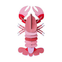 WANDDEKO Papier-Hummer 15/61 cm - Multicolor, Wellpappe (15/61/23cm) - Studio Roof