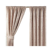 SAMTVORHÄNGE Jacquard verdunkelnd gefüttert, Kräuselband, 167/182 cm - Sandfarben, Textil (167/182cm) - Homescapes