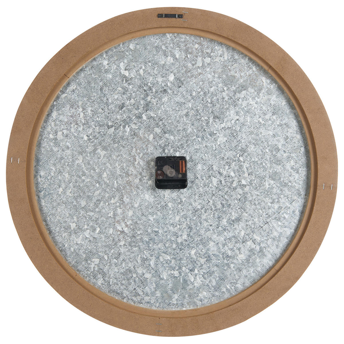 WANDUHR Silber/Braun Acacio - Silberfarben/Schwarz, Holzwerkstoff (57/57/3cm) - Beliani
