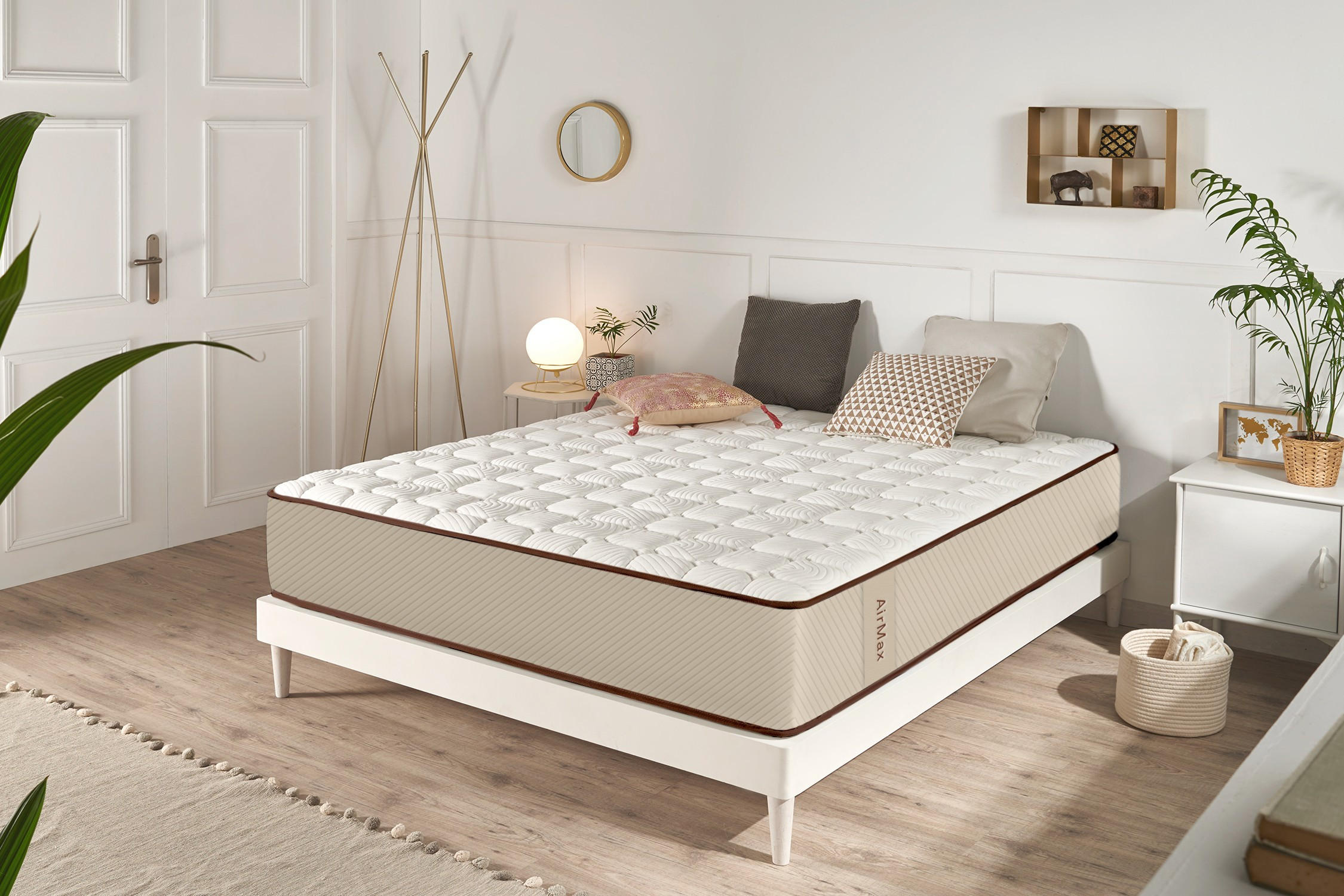 MATRATZE Air Max Braun 25 cm - 180X200 cm - Beige, Textil (180/200cm) - Moonia