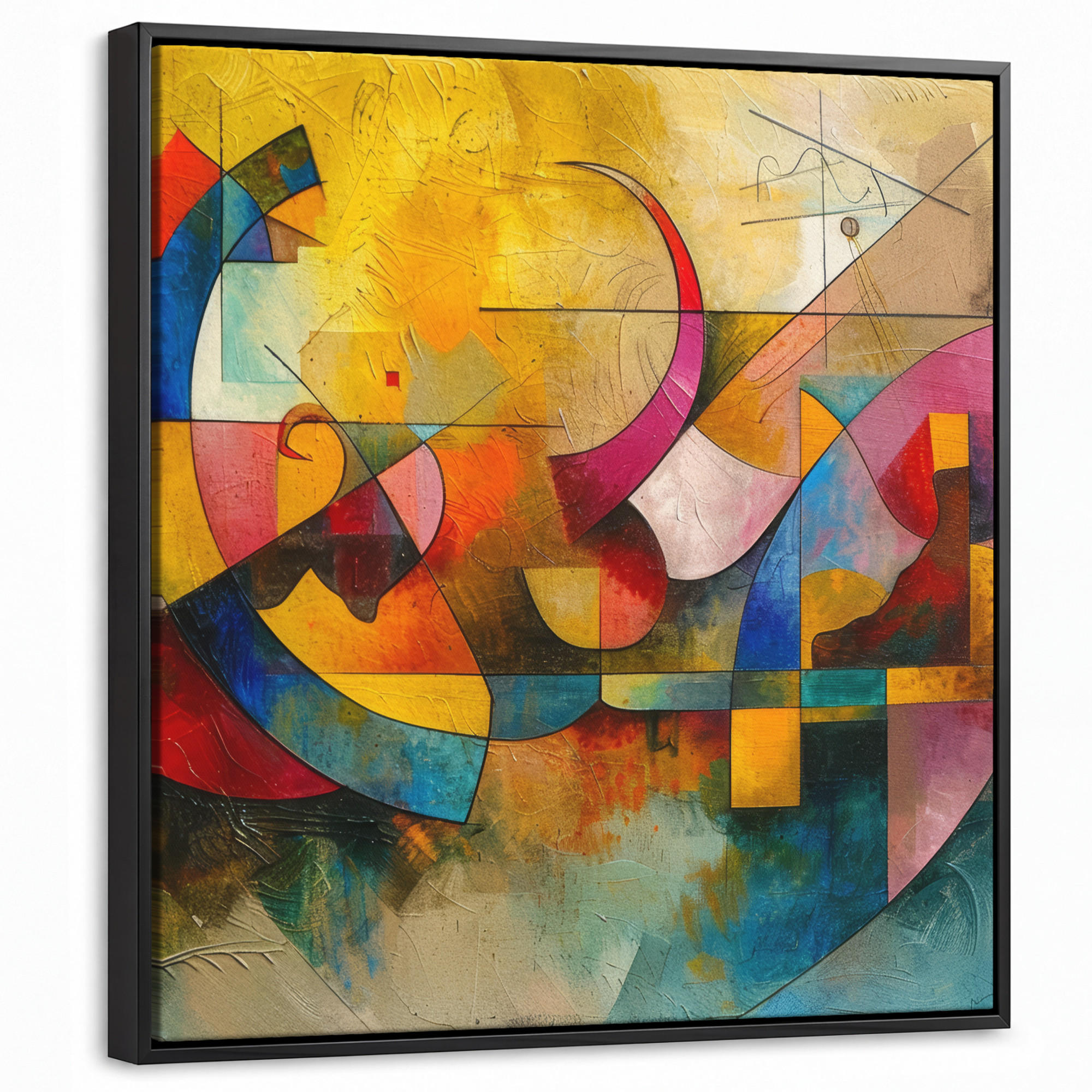 MuchoWow Leinwand Gelb 50x50 cm