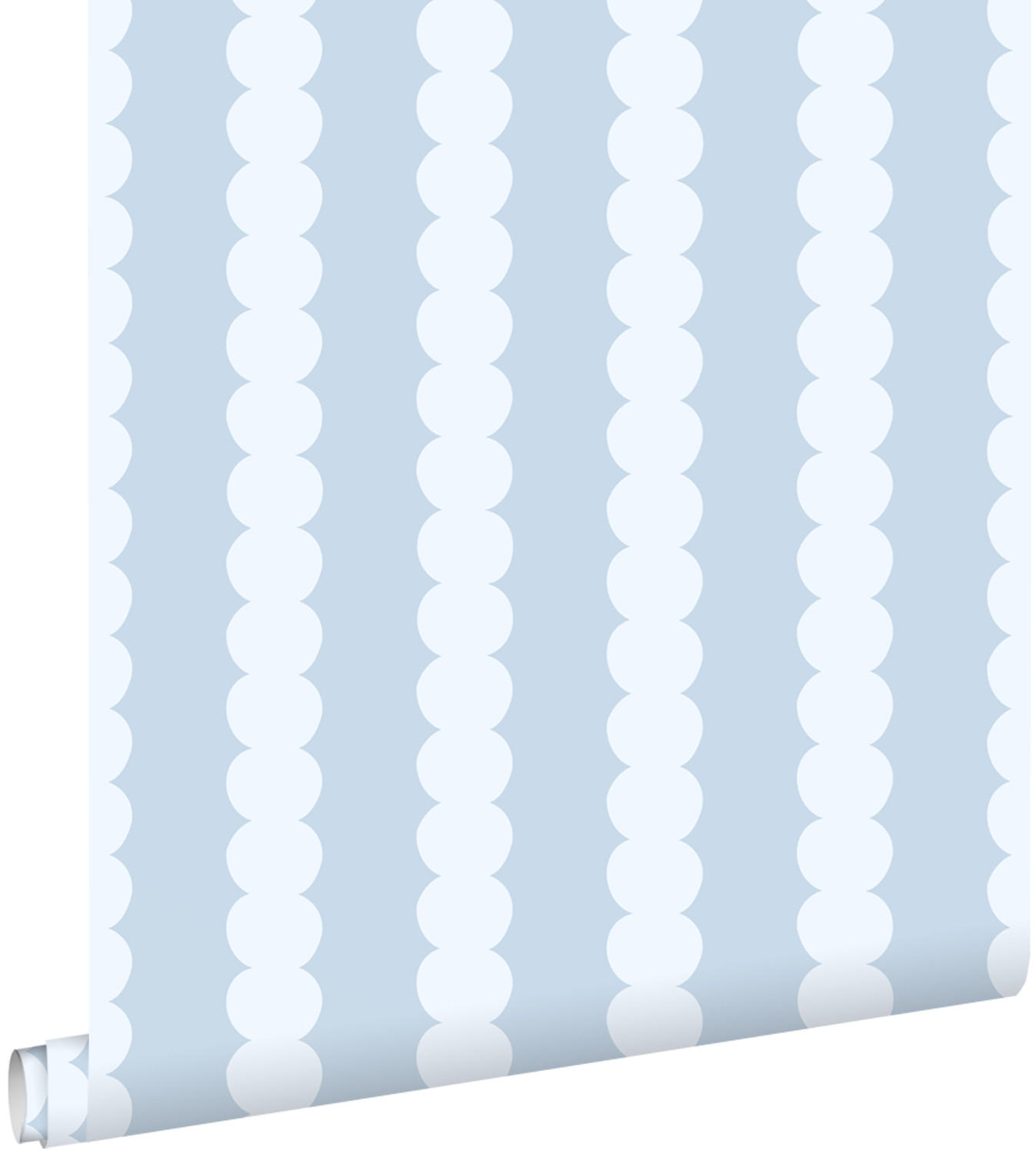 TAPETE grafisches Muster 0.53 x 10.05 m - Blau, Papier (53/1000cm) - ESTAhome