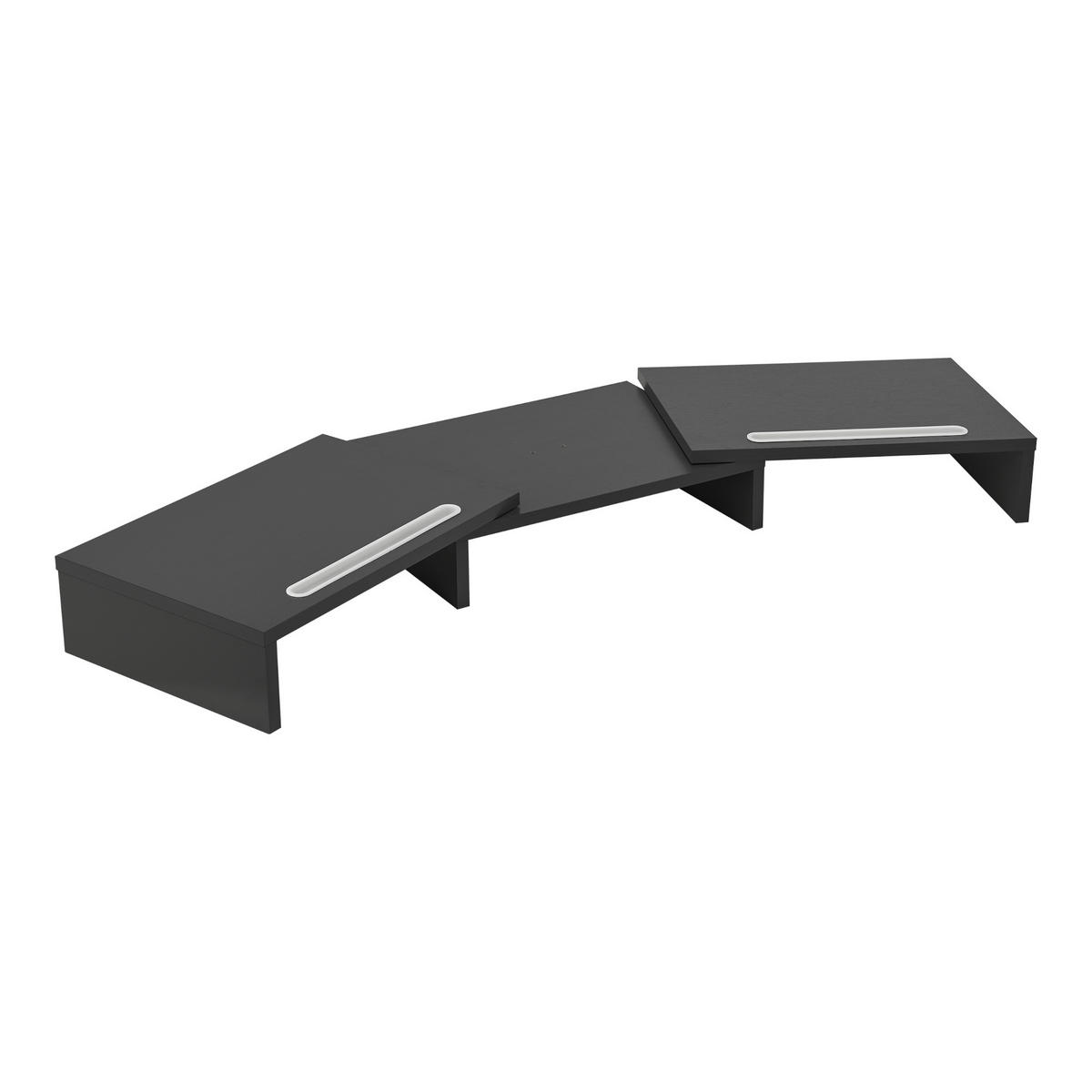 MONITORSTÄNDER Vilppula - Dunkelgrau, Holzwerkstoff (27/79/10.5cm) - [en.casa]