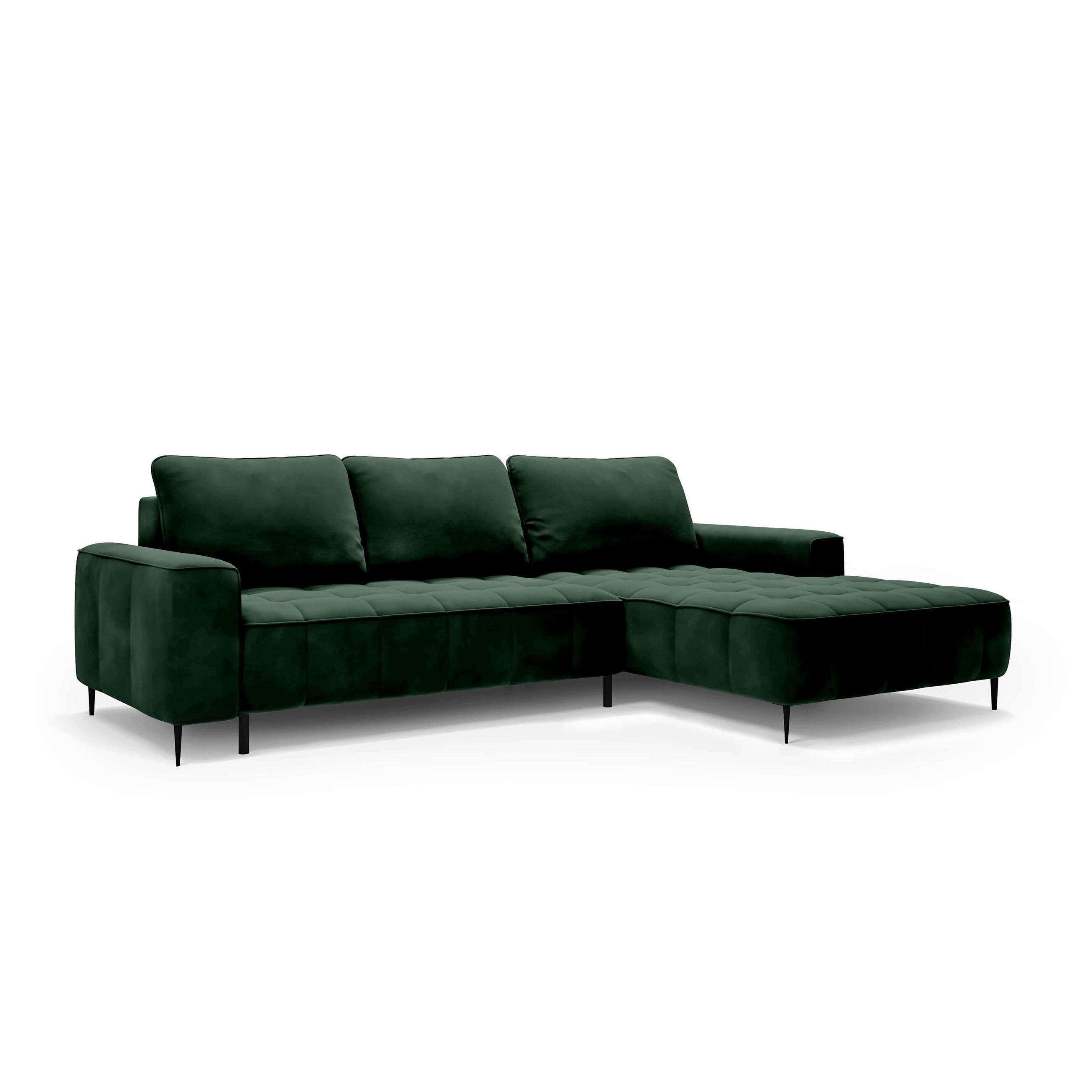 Pillovely Ecksofa Grün 280x90x166 cm