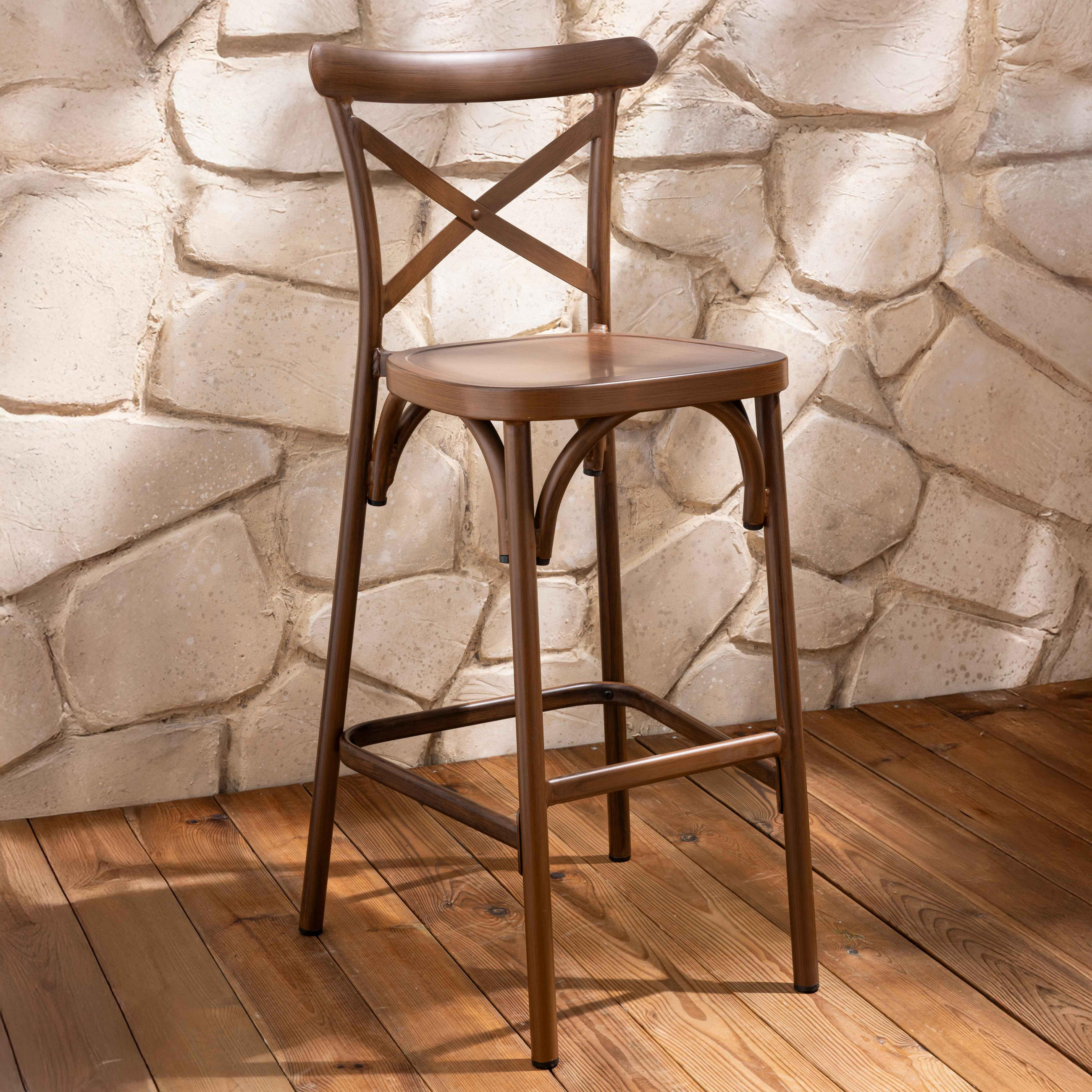 HOCHSTUHL, Braun - Braun, Metall (52/110/44cm) - Oviala