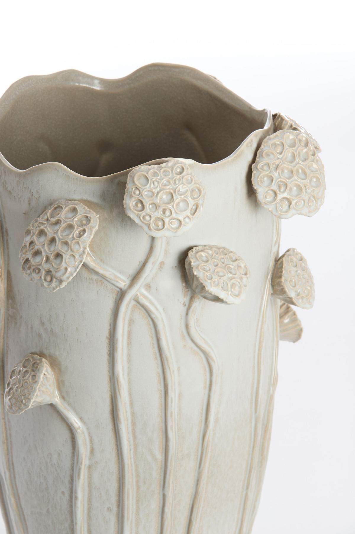 VASE Lavci Grau Ø27,5/35 cm - Grau, Keramik (35cm) - Light & Living