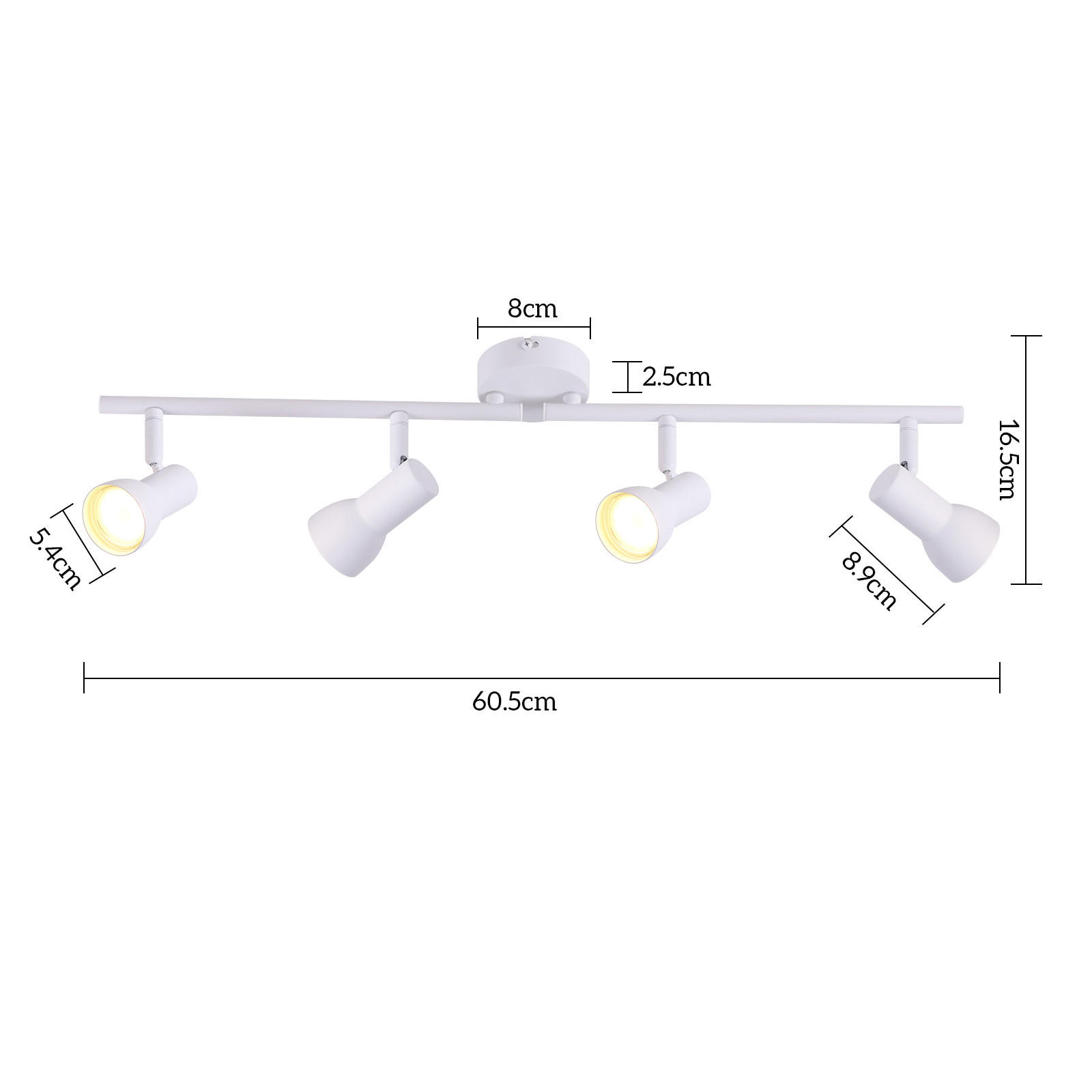 STRAHLER Grytholk 8/16.5/8 cm - Weiß, Metall (8/8/16.5cm) - ZMH