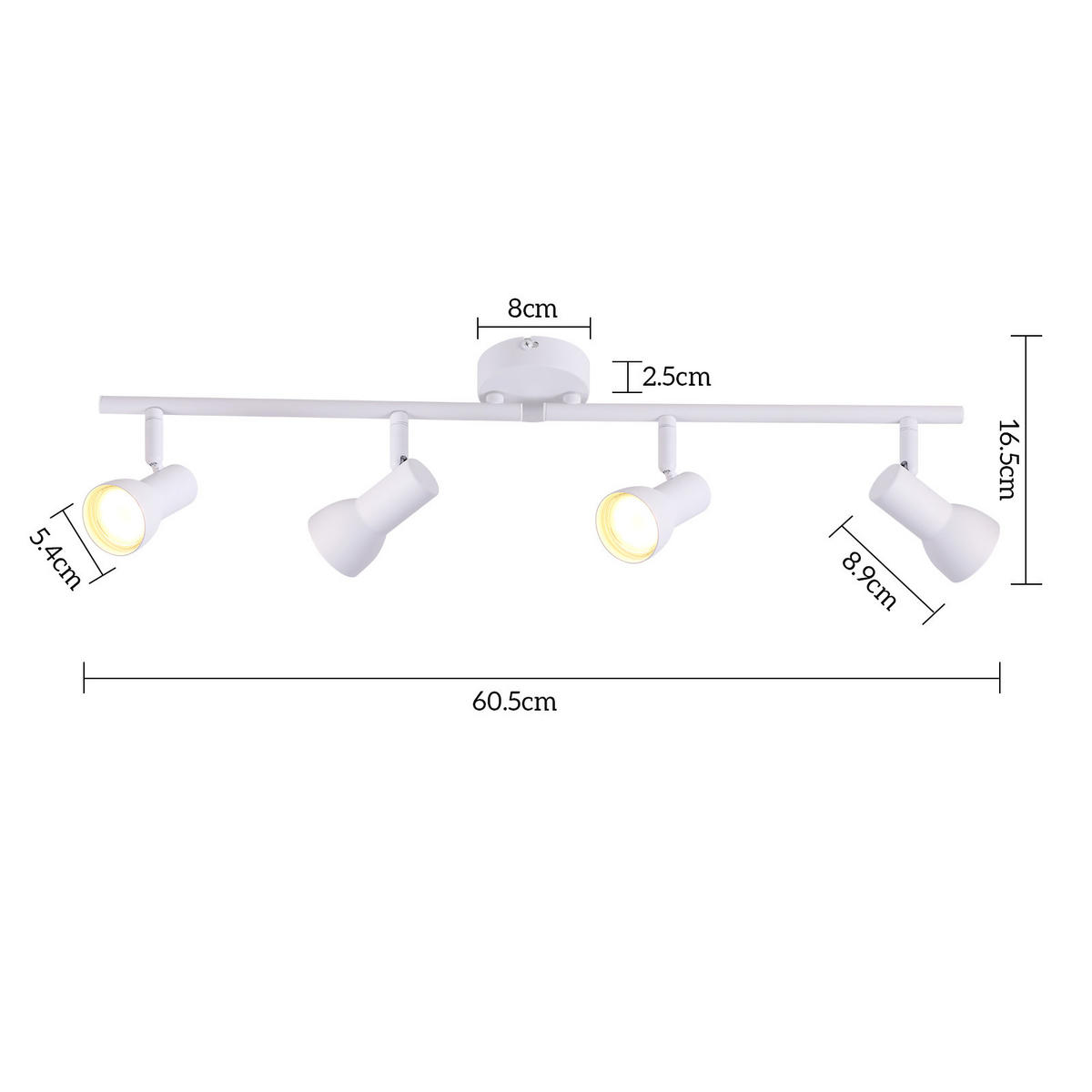 STRAHLER Grytholk 8/16.5/8 cm - Weiß, Metall (8/8/16.5cm) - ZMH
