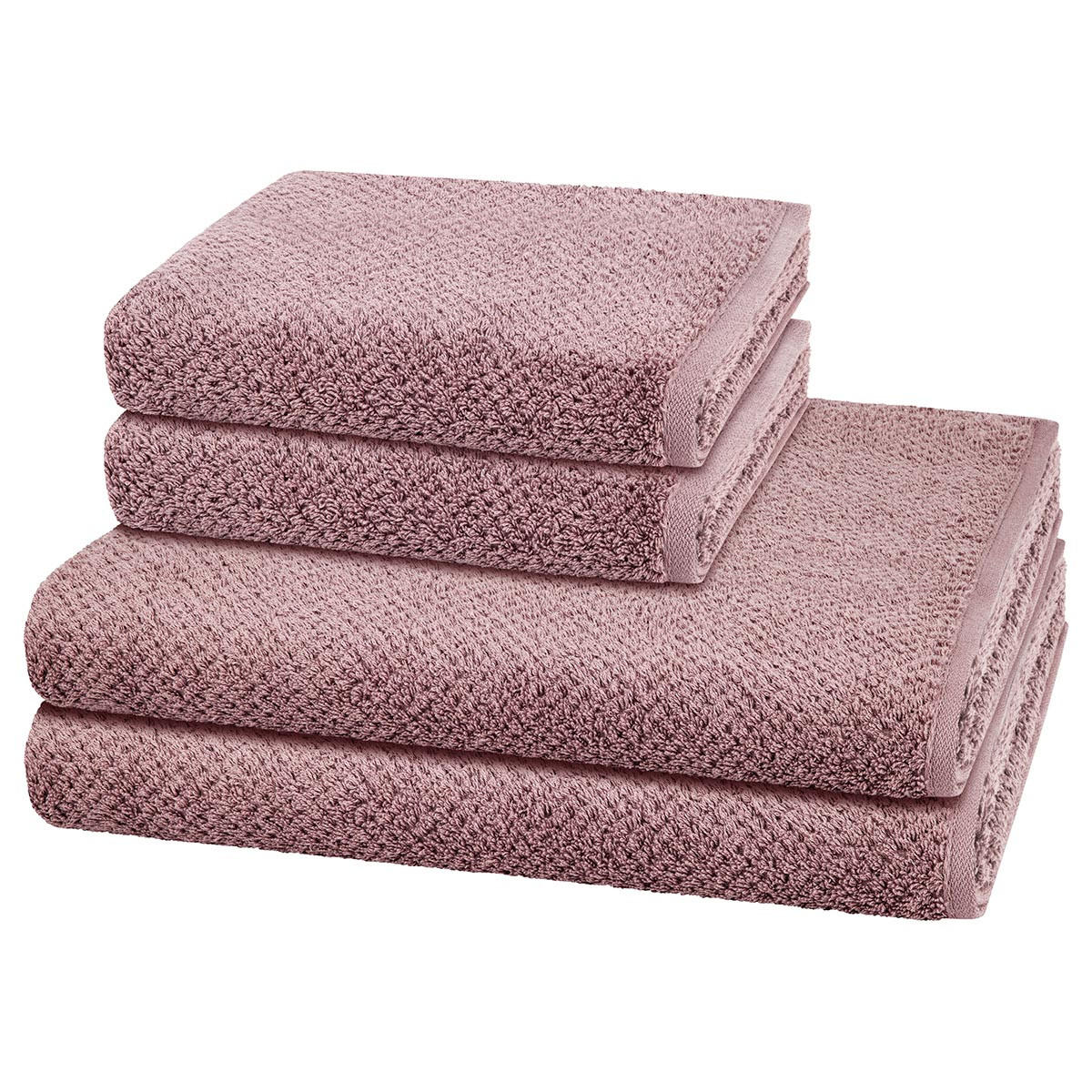 FROTTIERSET Pure 4-teilig - Rot, Textil (50/100cm) - Cawö