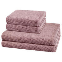 FROTTIERSET Pure 4-teilig - Rot, Textil (50/100cm) - Cawö