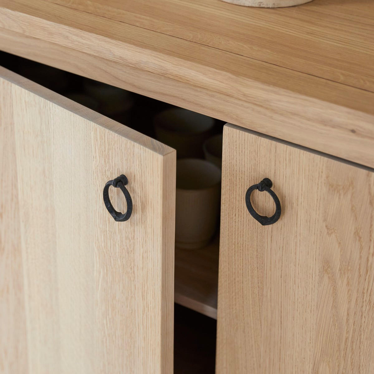 ANRICHTE Volute Natur aus Eiche - Naturfarben, Holz (181/100/47cm) - Tikamoon