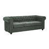 3-SITZER-SOFA - Stoff - Grün - CHESTERFIELD - Grün, Textil (88/72/205cm) - Vente-Unique