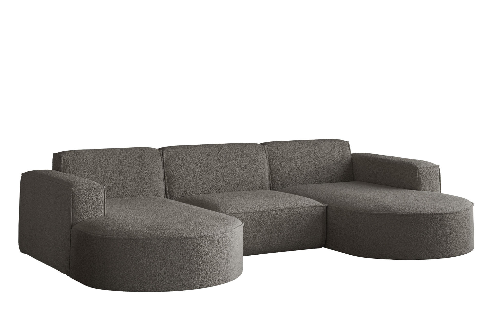 ECKSOFA, Modena U-Form, Stoff Quelle, Graphit - Graphitfarben, Holz (299/165cm) - Kaiser Möbel
