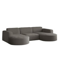 ECKSOFA, Modena U-Form, Stoff Quelle, Graphit - Graphitfarben, Holz (299/165cm) - Kaiser Möbel