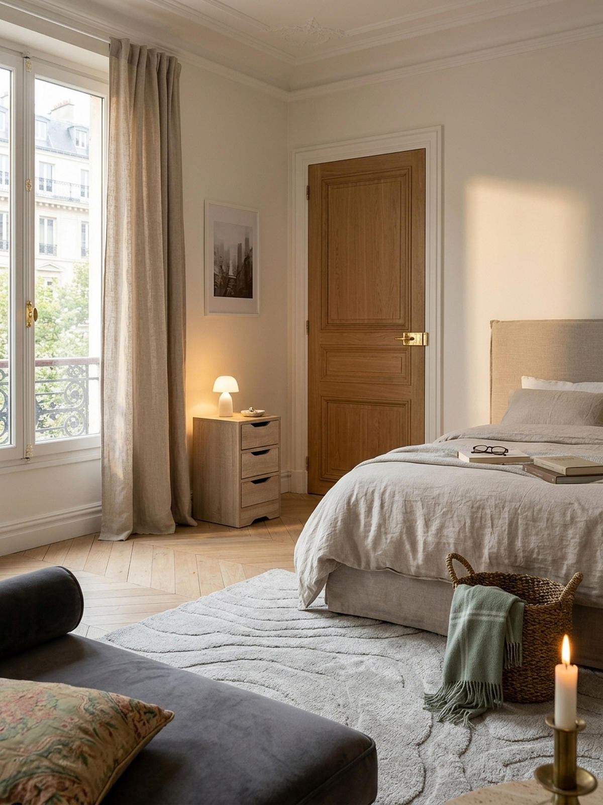 NACHTTISCH 3 Schubladen Modern Kratzfest Wasserabweisend, Beige 31x31x49 cm - Beige/Braun, Holz (31/49/31cm) - KADIMA DESIGN