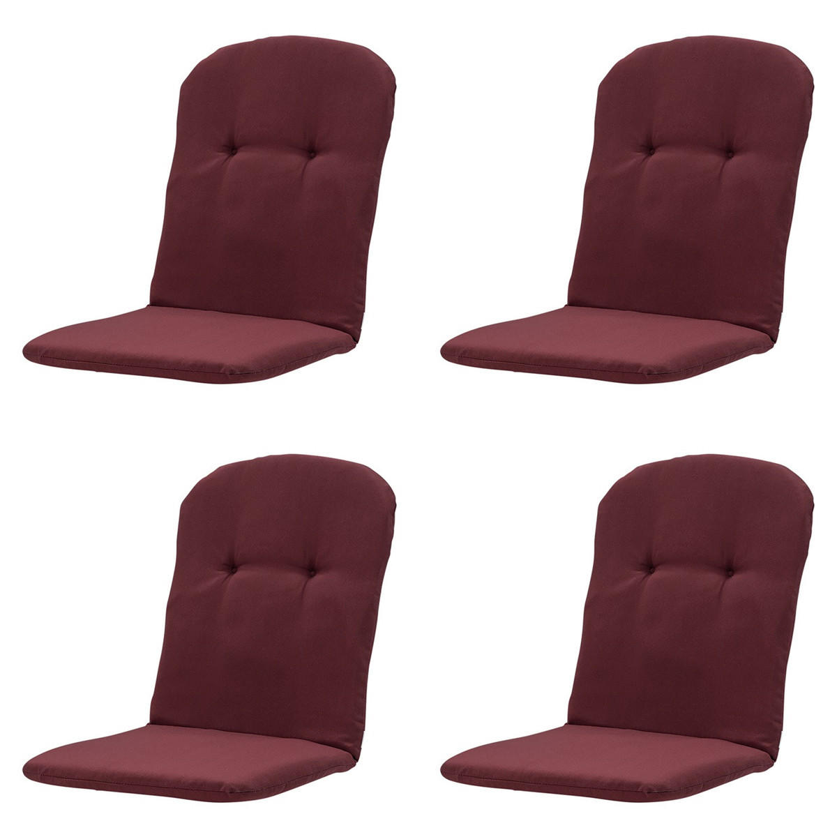 GARTENSTUHLKISSEN Panama 96/45 cm 4er-Set - Dunkelrot, Textil (96/5/45cm) - Madison