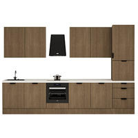 KÜCHENZEILE 360 cm - Sorento KS8-M360 - in Dunkle Eiche - Eichefarben, Holz (360/247/52cm)