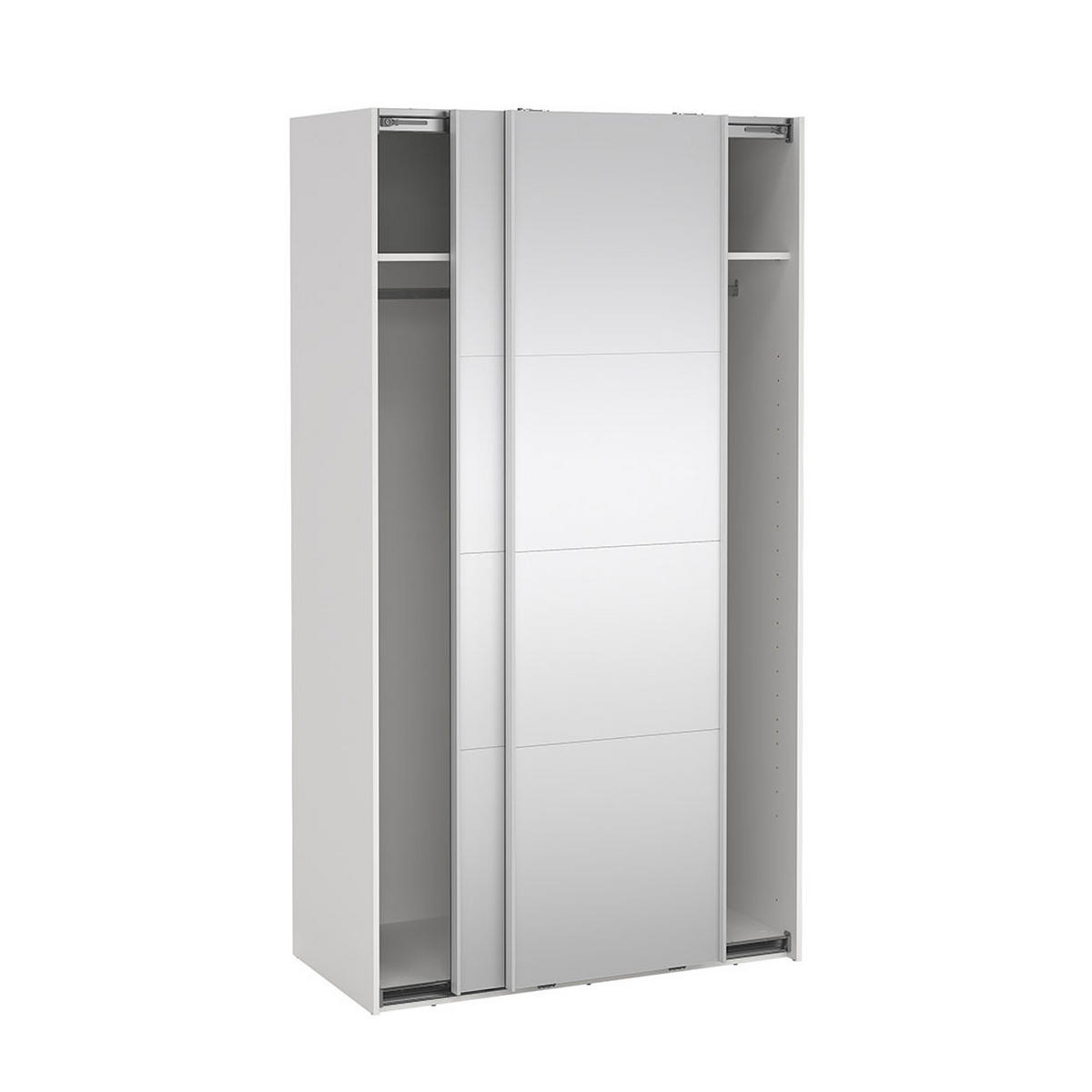 SCHIEBETÜRENSCHRANK, Catania, Weiß, Holzwerkstoff, 119 x 67 x 221 cm - Weiß, Holzwerkstoff (119/221/67cm) - ebuy24