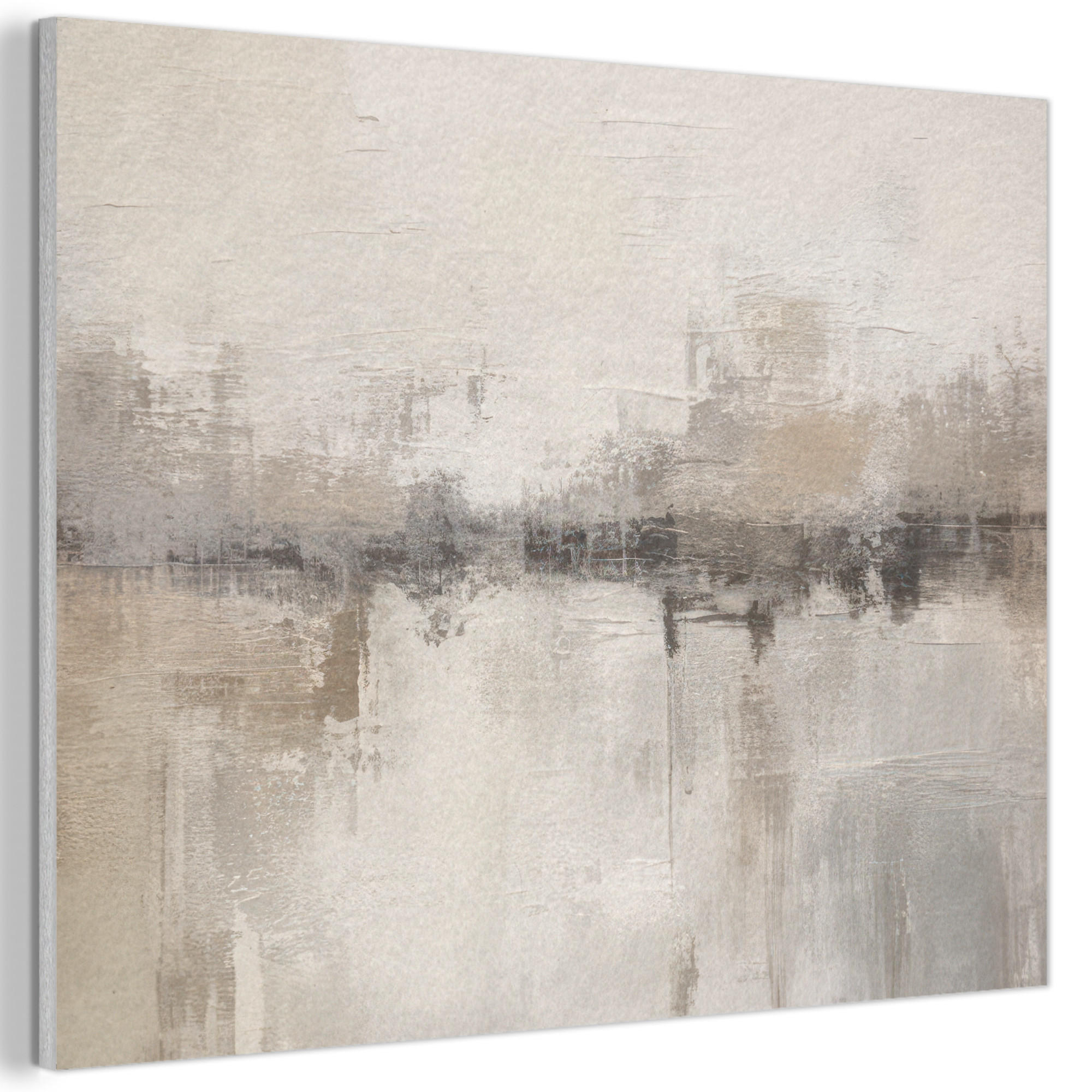 MuchoWow AKUSTICKÝ obraz Moderní umění - Abstraktní - Béžová 80x60 cm