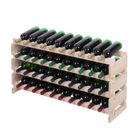 WEINREGAL VINOTECA FLEX PRO HxBxT 51x103x28cm 40 Flaschen auf 4 Ebenen Natur unbehandelt - Naturfarben, Holz (103/51/28cm) - PROREGAL
