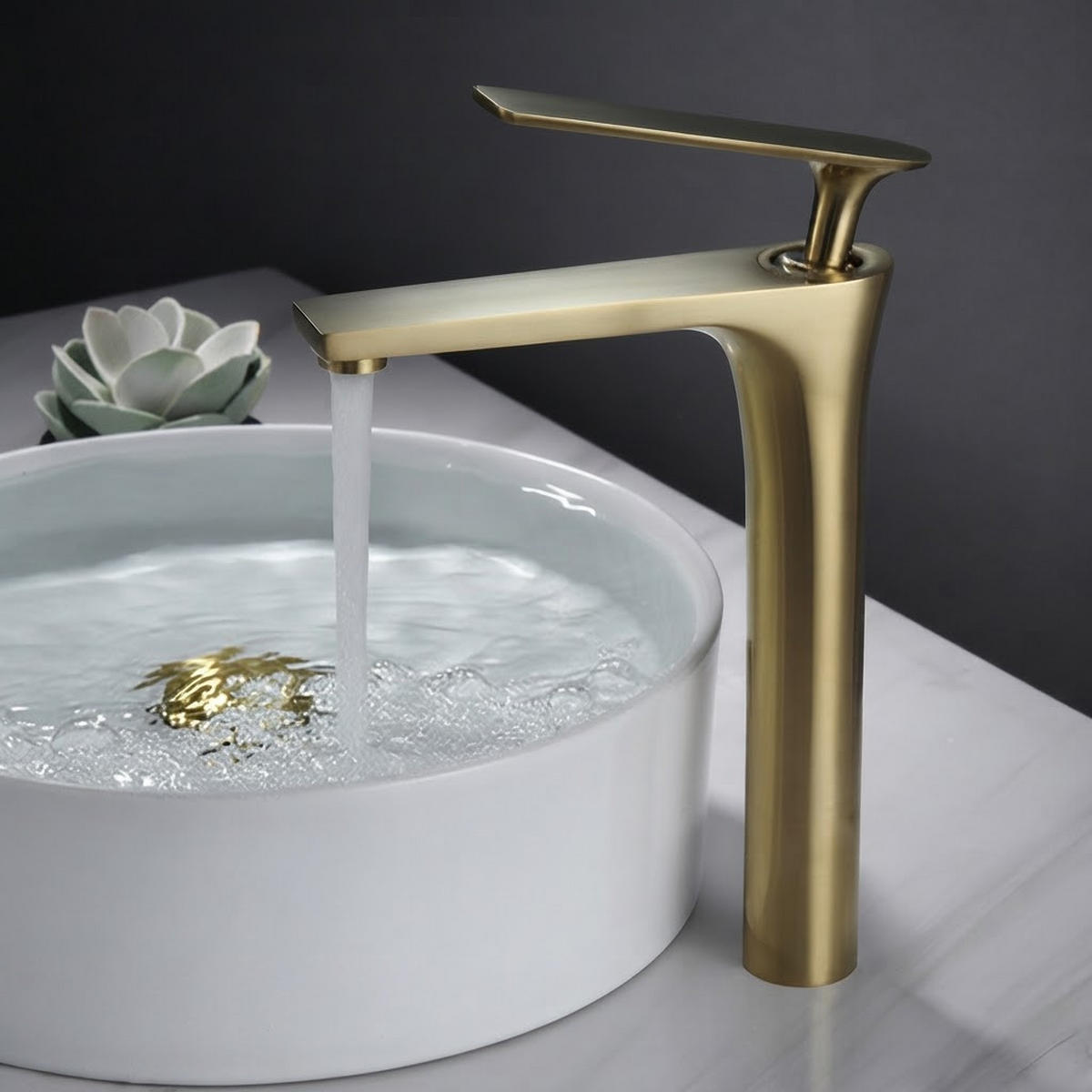 BADEZIMMERARMATUR, 305 x 215 mm, gold - Goldfarben, Metall (41/10/31cm) - Vallsero