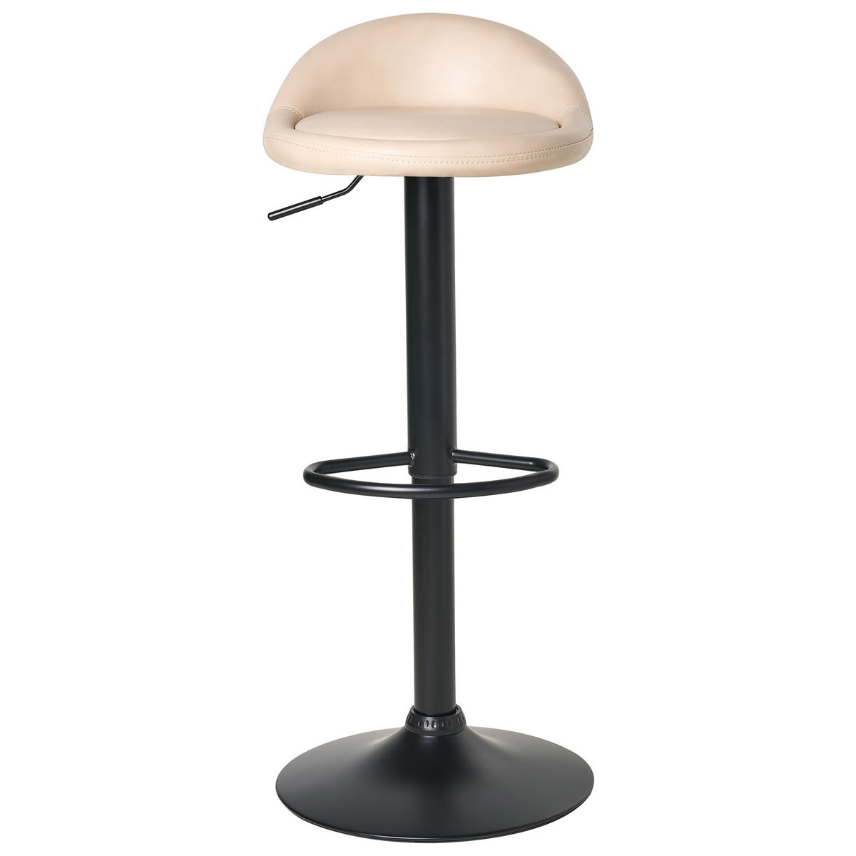 BARHOCKERN 2er-Set Hellbeige Meeder - Beige/Schwarz, Kunststoff (38/69/40cm) - Beliani